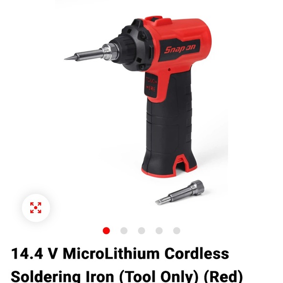 14.4 V Red MicroLithium Cordless Soldering Iron (Tool Only) - Picture 1 of 14